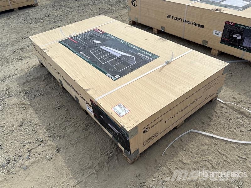 KJ K1121 11 Ft x 21 Ft All-Steel Carport (Unused) Čelični okviri za građevine