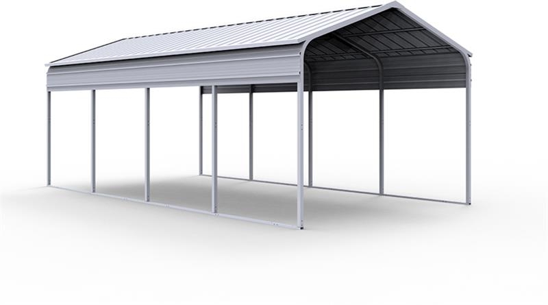 KJ K1121 11 ft x 21 ft All-Steel Carport (Unused) Steel frame buildings