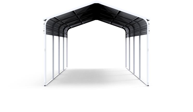 KJ K1121 11 ft x 21 ft All-Steel Carport (Unused) Steel frame buildings