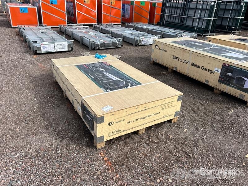 KJ K1121 11 ft x 21 ft All-Steel Carport (Unused) Edificación de acero