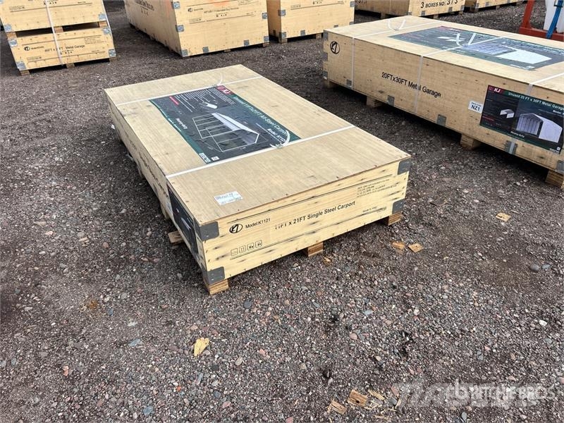 KJ K1121 11 ft x 21 ft All-Steel Carport (Unused) Edificación de acero