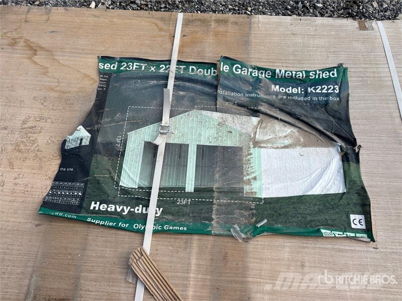 KJ K2223 23 ft x 22 ft Double Garage Metal Shed (Unus Oceľové rámové budovy