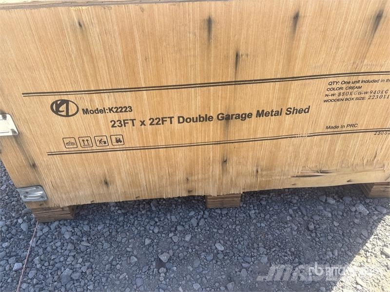 KJ K2223 23 ft x 22 ft Double Garage Metal Shed (Unus Inne przyczepy