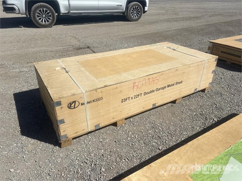 KJ K2223 23 ft x 22 ft Double Garage Metal Shed (Unus Inne przyczepy