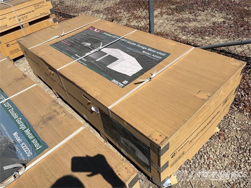 KJ K2223 23 ft x 22 ft Double Garage Metal Storage Bu Stalen constructies