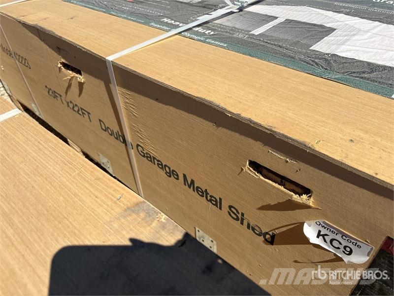 KJ K2223 23 ft x 22 ft Double Garage Metal Storage Bu Stalen constructies
