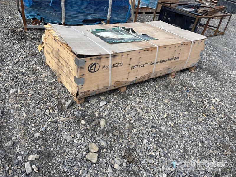 KJ K2223 Double Garage Metal Shed (Unused) 철골 건물
