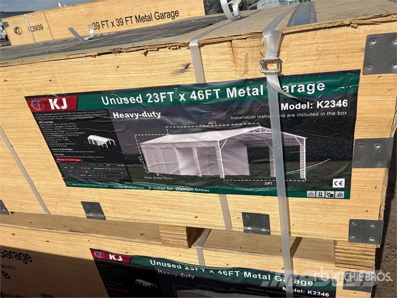 KJ K2346 23 ft x 46 ft Metal Garage (Unused) Csörlők, emelőberendezések és anyagmozgató liftek