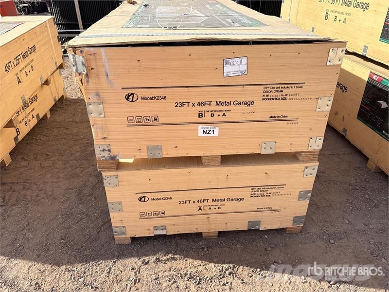 KJ K2346 23 ft x 46 ft Metal Garage (Unused) Csörlők, emelőberendezések és anyagmozgató liftek