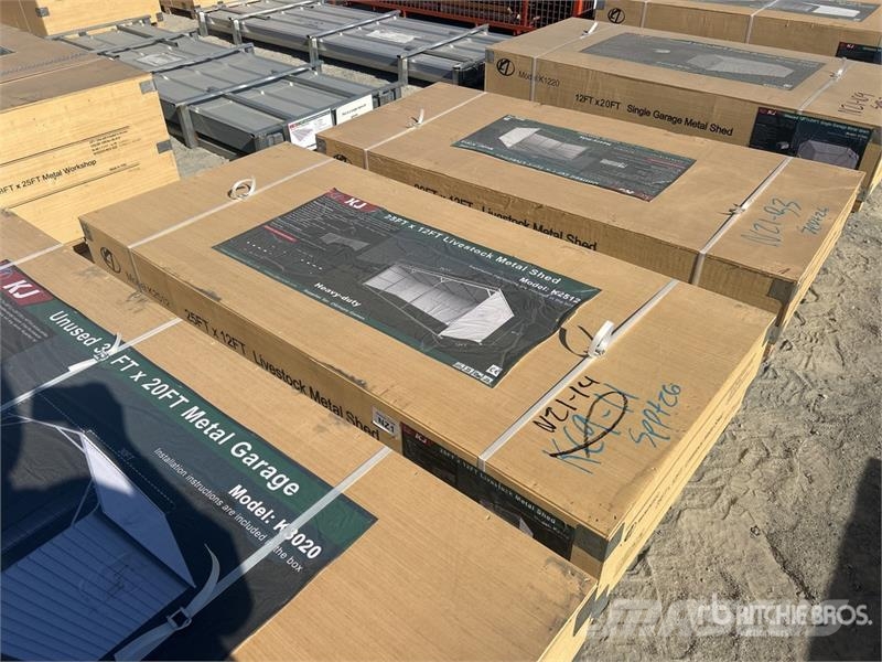 KJ K2512 12 ft x 25 ft Metal Livestock Shelter (Unuse 기타 축산 기계 및 부속품