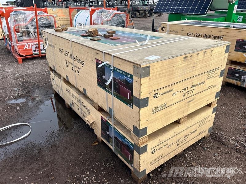 KJ K2545G 25 ft x 45 ft Metal Garage Storage Building Edificación de acero
