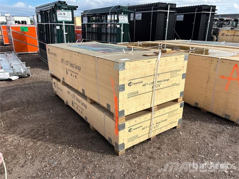 KJ K2545G 25 ft x 45 ft Metal Garage Storage Building Edificación de acero