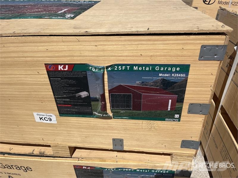 KJ K2545G 25 ft x 45 ft Metal Garage Storage Building 鋼架建築