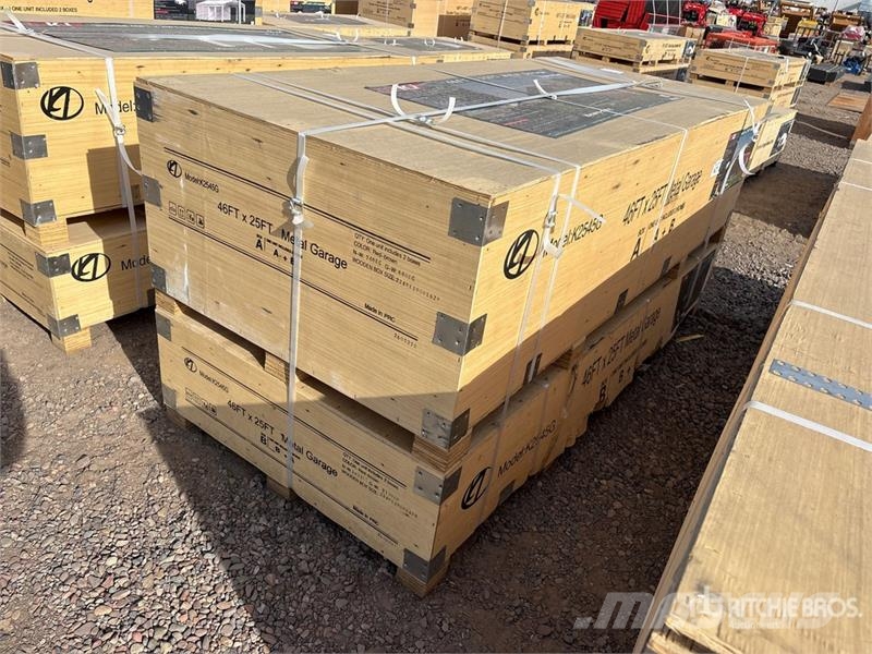 KJ K2545G 46 ft x 25 ft Metal Garage (Unused) Csörlők, emelőberendezések és anyagmozgató liftek