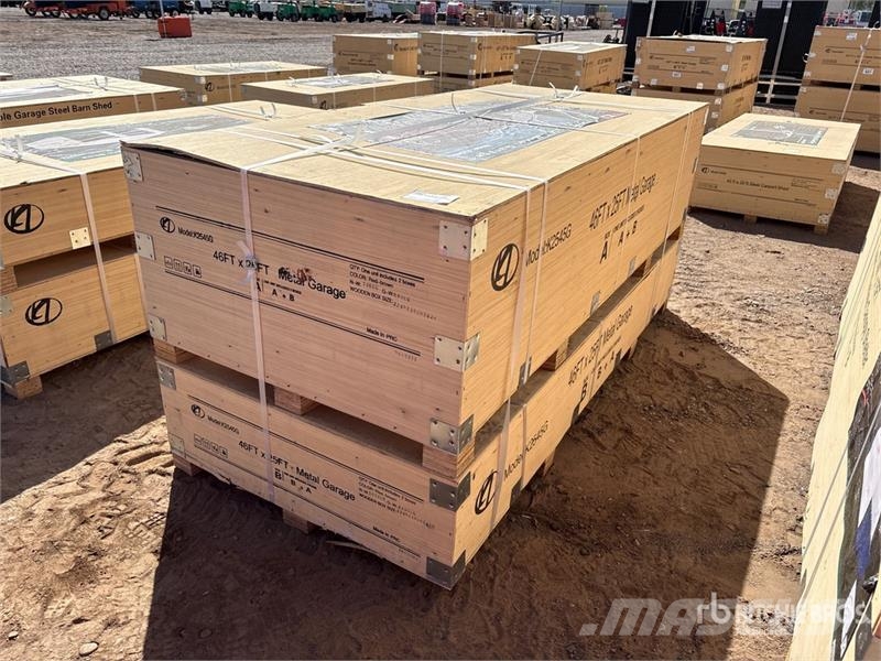 KJ K2545G 46 ft x 25 ft Metal Garage Storage Building Edificación de acero