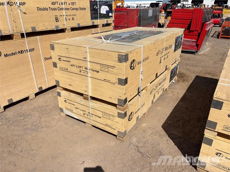 KJ K2545G 46 ft x 25 ft Metal Garage Storage Building Edificación de acero