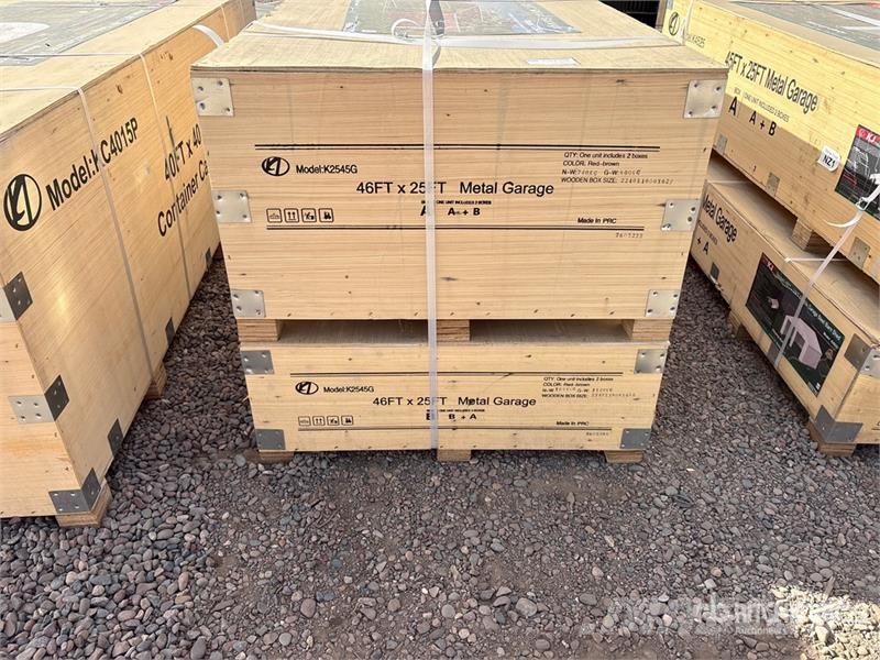 KJ K2545G 46 ft x 25 ft Metal Garage (Unused) Csörlők, emelőberendezések és anyagmozgató liftek