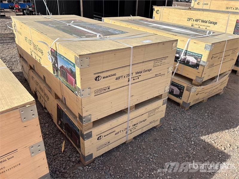 KJ K2545G 46 ft x 25 ft Metal Garage (Unused) Csörlők, emelőberendezések és anyagmozgató liftek