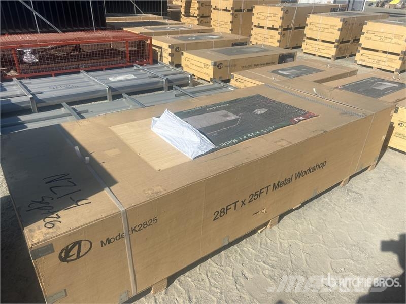 KJ K2825 25 ft x 28 ft Metal Workshop (Unused) 기타 트레일러
