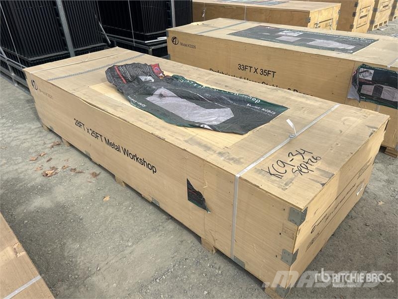 KJ K2825 25 ft x 28 ft Metal Workshop (Unused) 기타 트레일러