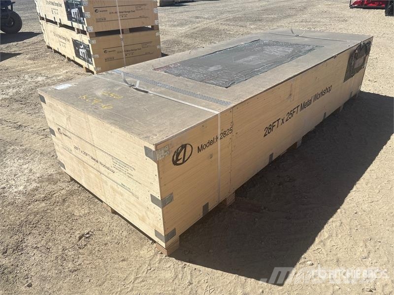 KJ K2825 25 ft x 28 ft Metal Workshop (Unused) 기타 트레일러