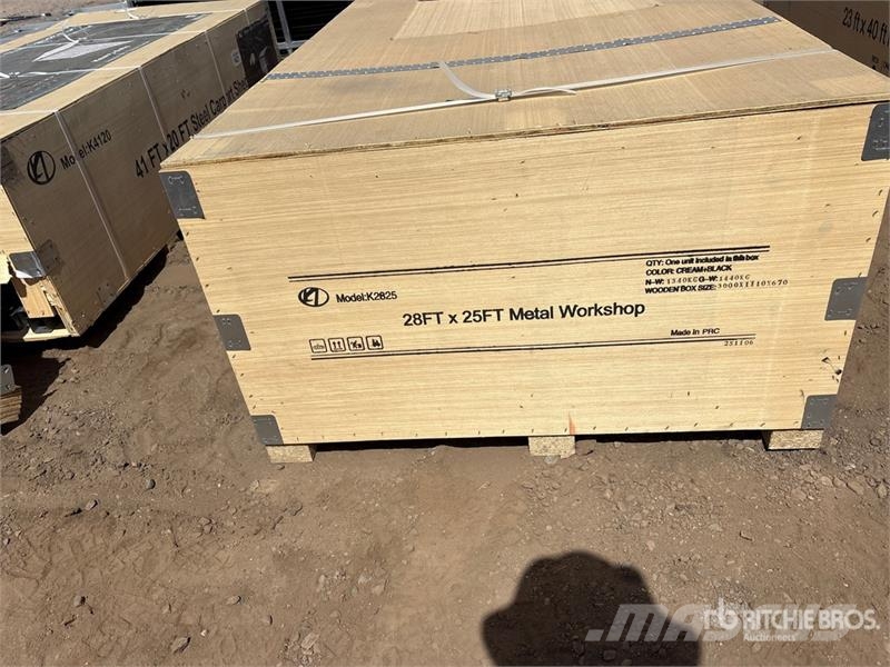 KJ K2825 28 ft x 25 ft Metal Workshop (Unused) Overige aanhangers