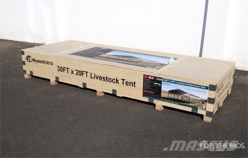 KJ K3010 30 ft x 20 ft Powder Coated Livestock Shelte Livdyr annet utstyr