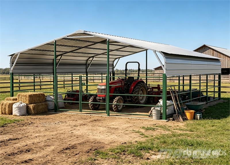 KJ K3010 30 ft x 20 ft Powder Coated Livestock Shelte Weitere Viehgeräte