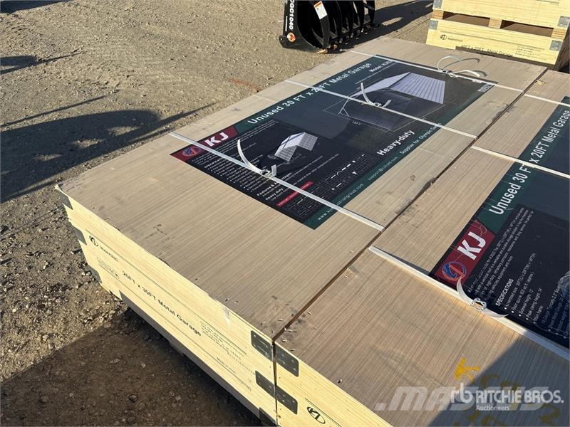KJ K3020 20 ft x 30 ft Enclosed Carport (Unused) Plieno karkaso pastatai