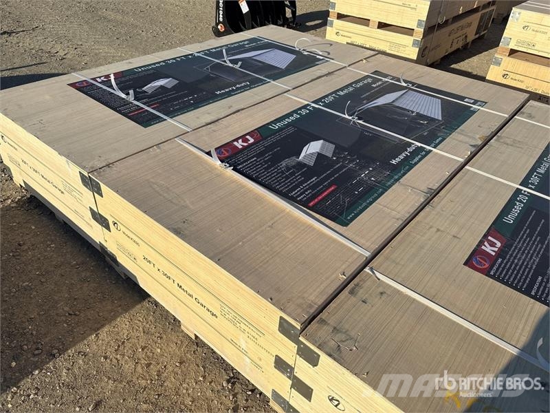 KJ K3020 20 ft x 30 ft Enclosed Carport (Unused) Plieno karkaso pastatai