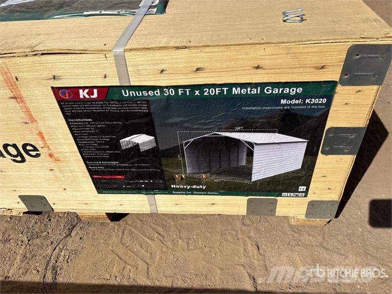 KJ K3020 20 ft x 30 ft Enclosed Carport (Unused) Čelični okviri za građevine