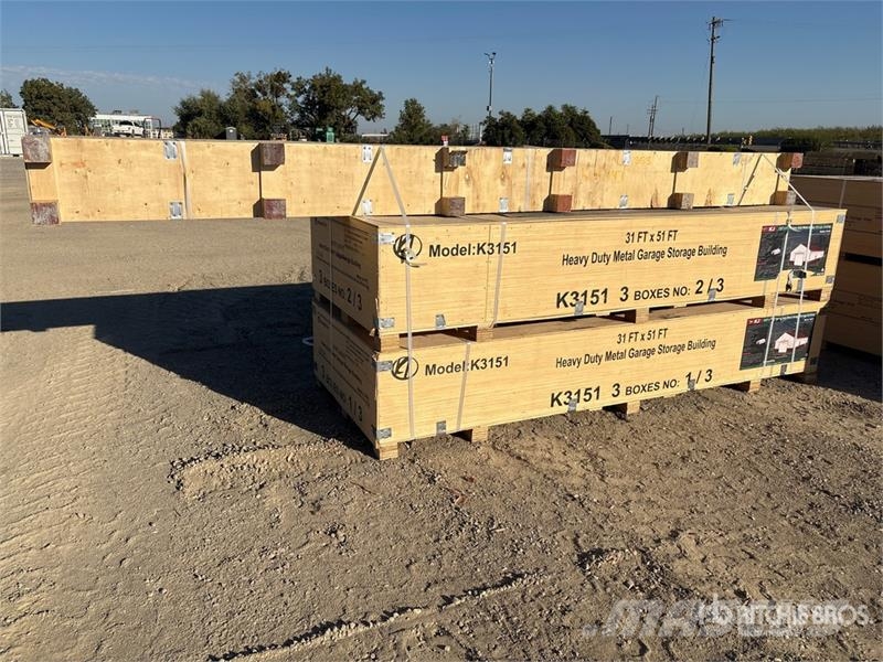 KJ K3151 31 ft x 51 ft Heavy Duty Metal Garage Storag Hangar