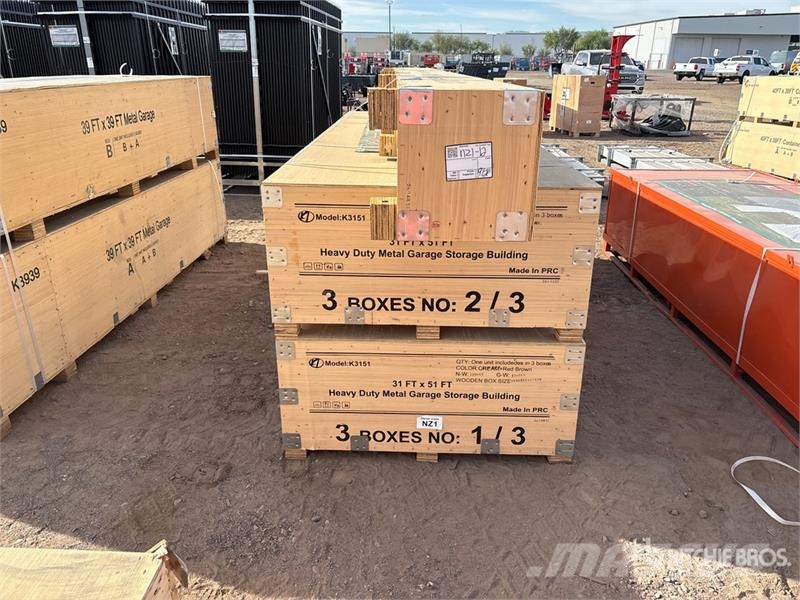 KJ K3151 31 ft x 51 ft Heavy Duty Metal Garage Storag Čelični okviri za građevine