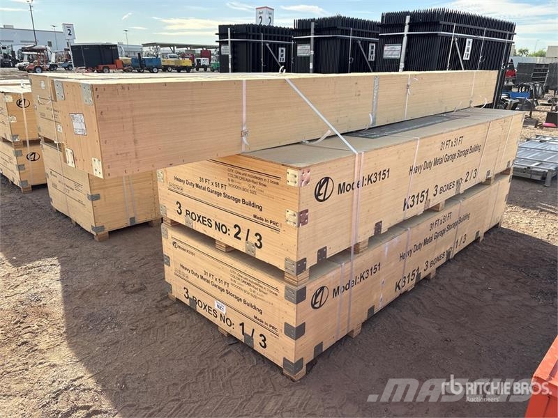 KJ K3151 31 ft x 51 ft Heavy Duty Metal Garage Storag Čelični okviri za građevine