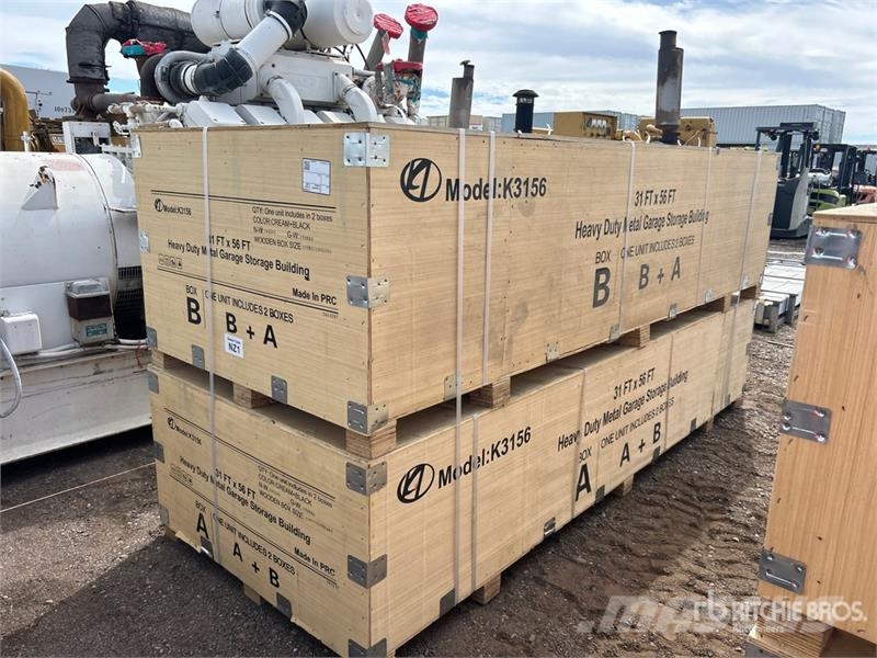 KJ K3156 31 ft x 56 ft Heavy Duty Metal Garage Storag Konstrukcje stalowe