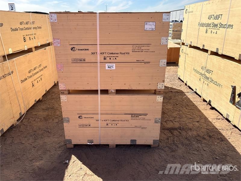 KJ K3640 36 ft x 40 ft Enclosed Container Roof Kit St Other components