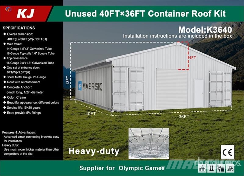 KJ K3640 Enclosed Container Shelter (Unused) 建設機械 -　その他