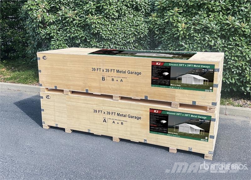 KJ K3939 Double Garage Metal Storage Building (Unused 鉄骨建造物