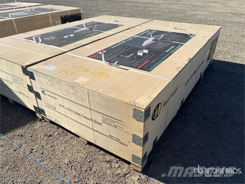 KJ K4020 20 ft x 40 ft Carport (Unused) Edifícios com estrutura de aço