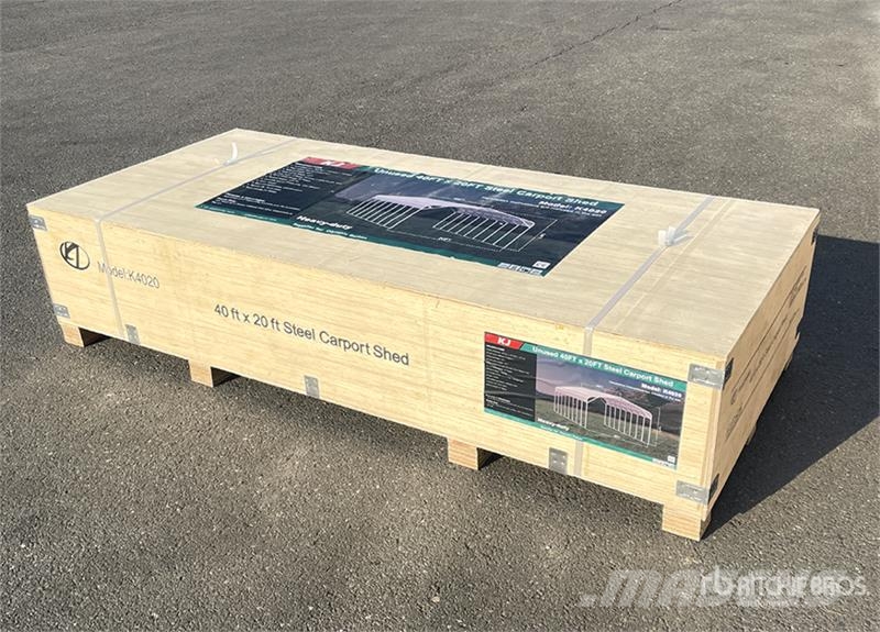 KJ K4020 20 ft x 40 ft Carport (Unused) 鉄骨建造物