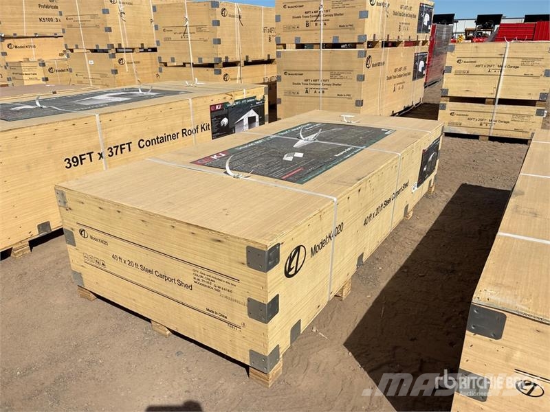 KJ K4020 20 ft x 40 ft Steel Carport Shed (Unused) Stahlrahmenaufbauten