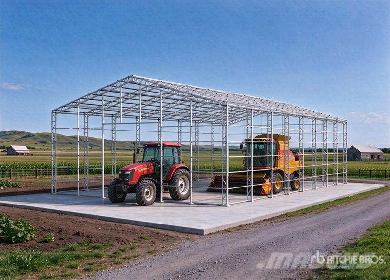 KJ K4080 80 ft x 40 ft Prefabricated Metal Frame Stor مقطورات أخرى
