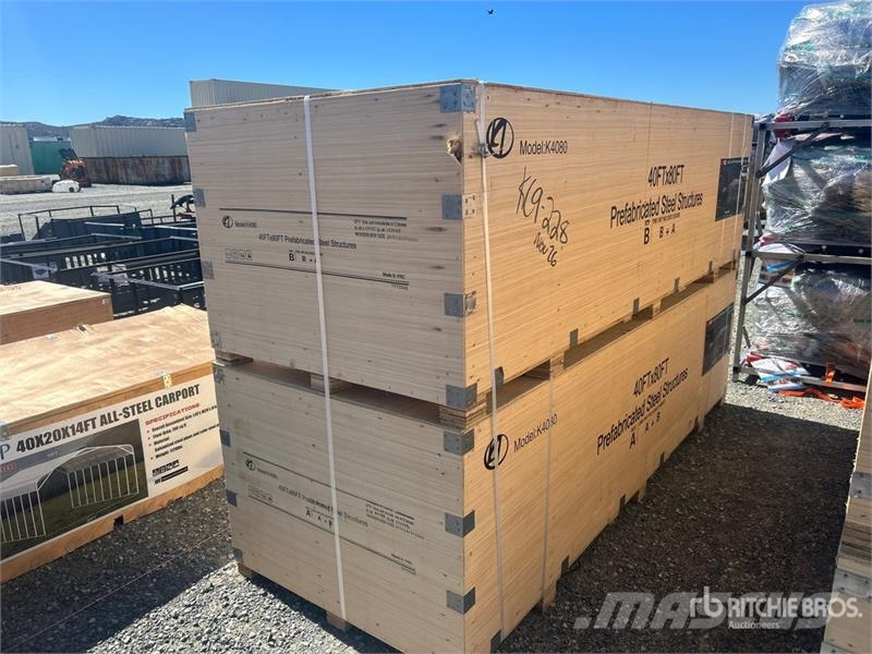 KJ K4080 80 ft x 40 ft Prefabricated Metal Frame (Unu Andre hengere