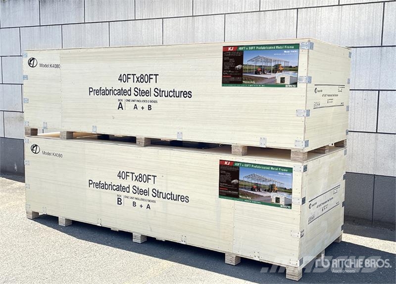 KJ K4080 80 ft x 40 ft Prefabricated Metal Frame Stor Druge prikolice