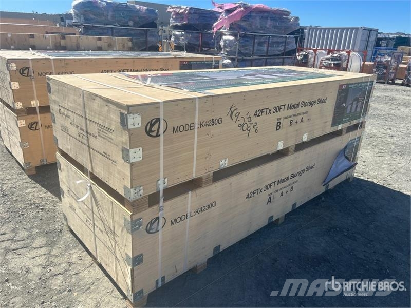 KJ K4230G Triple Garage Metal Storage Shed (Unused) Edifícios com estrutura de aço