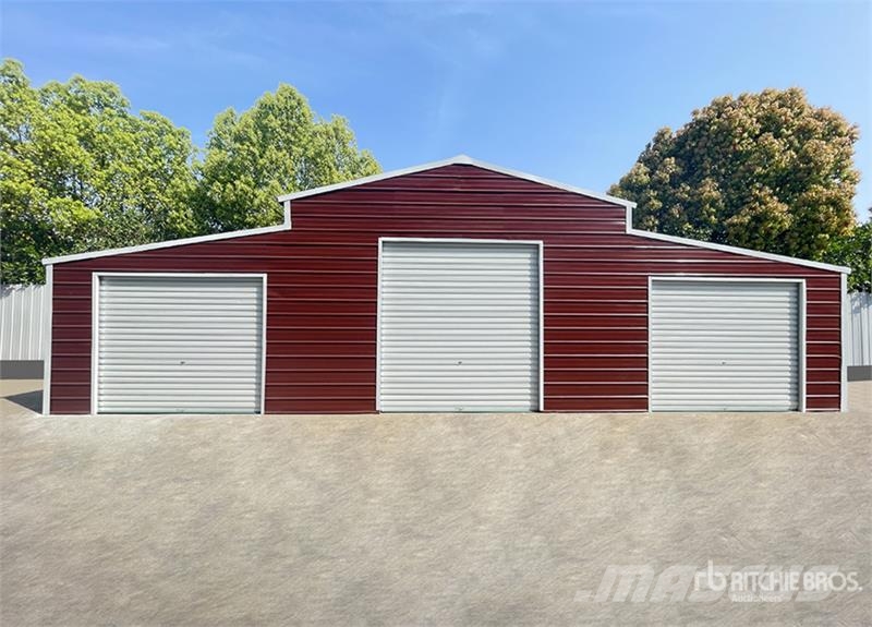 KJ K4230G Triple Garage Metal Storage Shed (Unused) 鉄骨建造物