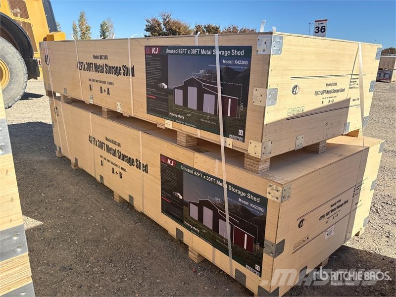 KJ K4230G Triple Garage Metal Storage Shed (Unused) Edifícios com estrutura de aço