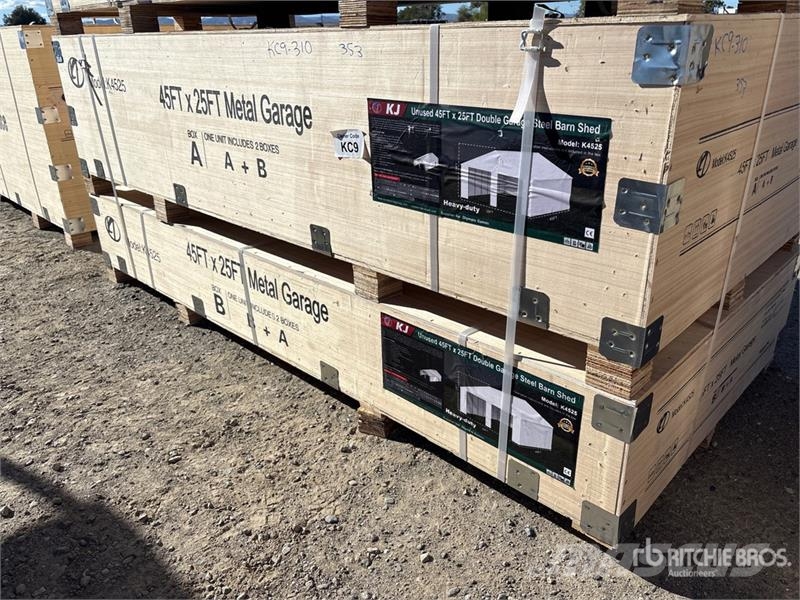 KJ K4525 25 ft x 45 ft Double Garage Storage Building Plieno karkaso pastatai