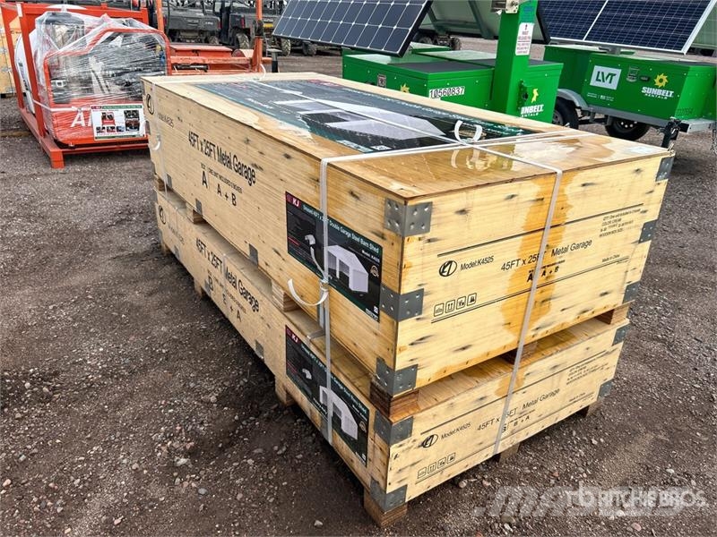 KJ K4525 25 ft x 45 ft Double Garage Storage Building Edificación de acero