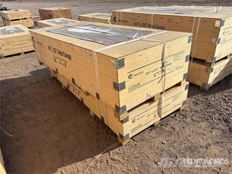 KJ K4525 45 ft x 25 ft Metal Garage (Unused) ホイスト、ウインチ、エレベーター